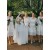 Short White Lace Bridesmaid Dresses with Sleeves 902234