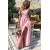 Long Pink Off the Shoulder Floor Length Bridesmaid Dresses 902274