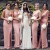 Long Pink Sheath Bridesmaid Dresses 902276