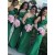 Long Green Mermaid One Shoulder Bridesmaid Dresses 902322