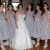Short Chiffon and Lace Off the Shoulder Bridesmaid Dresses 902336