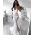 Long White Mermaid Spaghetti Straps Bridesmaid Dresses 902341