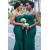 Long Green Mermaid Spaghetti Straps Bridesmaid Dresses 902360