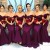 Long Grape Purple Mermaid Lace Bridesmaid Dresses 902435