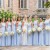 Long Blue One Shoulder Chiffon Bridesmaid Dresses 902442
