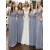 Long Chiffon One Shoulder Floor Length Bridesmaid Dresses 902454
