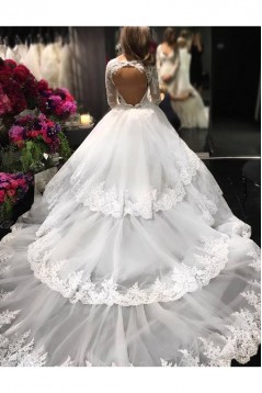 Elegant Long Sleeves Lace Wedding Dresses Bridal Gowns 903018