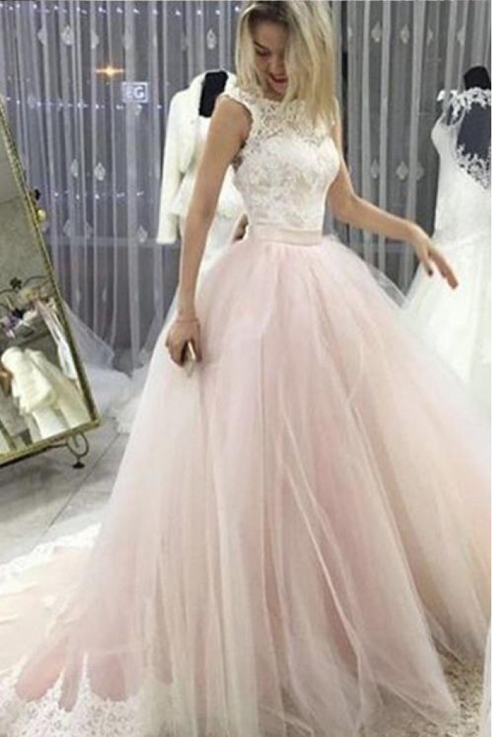 Elegant Lace and Tulle Wedding Dresses Bridal Gowns 903048