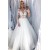 A-Line Lace and Tulle Wedding Dresses Bridal Gowns with Long Sleeves 903055