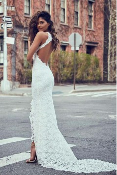 Elegant Lace Long Wedding Dresses Bridal Gowns 903071