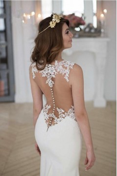Mermaid Lace Long Wedding Dresses Bridal Gowns 903073