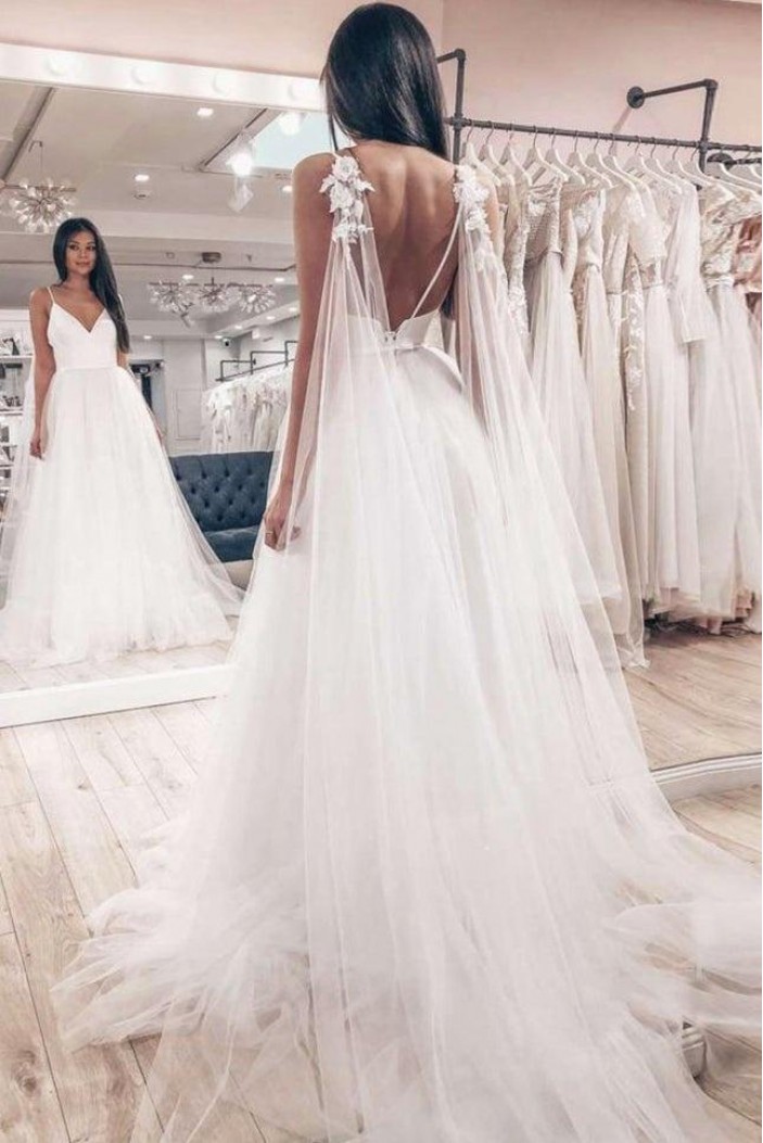 A-Line Halter Lace and Tulle Wedding Dresses Bridal Gowns 903125