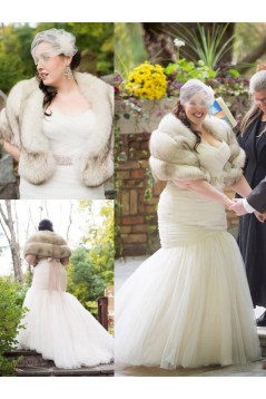 Long Mermaid Tulle Wedding Dresses Bridal Gowns 903143