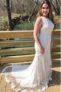 Mermaid Lace Long Wedding Dresses Bridal Gowns 903145