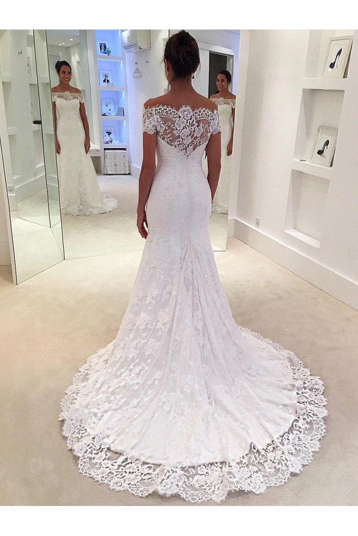Mermaid Beaded Lace Long Wedding Dresses Bridal Gowns 903147