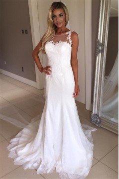 Elegant Lace Mermaid Wedding Dresses Bridal Gowns 903243