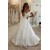 A-Line Long Satin Off the Shoulder Wedding Dresses Bridal Gowns 903265
