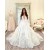 A-Line V Neck Lace Wedding Dresses Bridal Gowns with Long Sleeves 903340