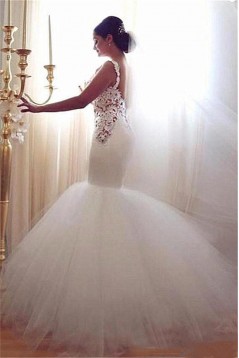 Mermaid Lace and Tulle Wedding Dresses Bridal Gowns 903349