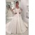 A-Line Lace Long Sleeves V Neck Wedding Dresses Bridal Gowns 903363
