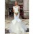 Long Mermaid Beaded Tulle Wedding Dresses Bridal Gowns 903392