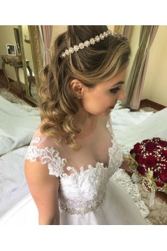A-Line Lace Sparkle Wedding Dresses Bridal Gowns 903403