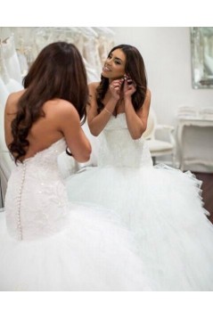 Mermaid Sweetheart Lace and Tulle Wedding Dresses Bridal Gowns 903406
