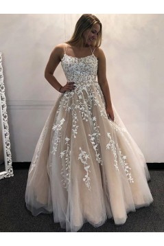 A-Line Lace and Tulle Wedding Dresses Bridal Gowns 903422