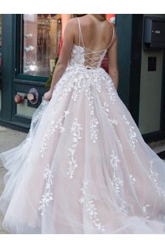 A-Line Lace and Tulle Wedding Dresses Bridal Gowns 903454