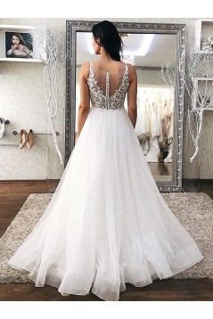 A-Line Lace and Tulle Wedding Dresses Bridal Gowns 903458