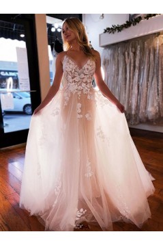 A-Line Lace and Tulle Wedding Dresses Bridal Gowns 903469
