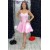 Short/Mini Pink Lace Prom Dresses Homecoming Dresses 904116