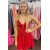 Short/Mini Red V Neck A-Line Lace Prom Dresses Homecoming Dresses 904117