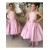 Lace and Satin Pink Halter High Low Flower Girl Dresses 905069