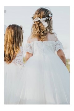 Lace and Tulle Flower Girl Dresses 905073