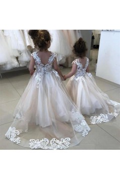 Lace and Tulle Flower Girl Dresses 905083