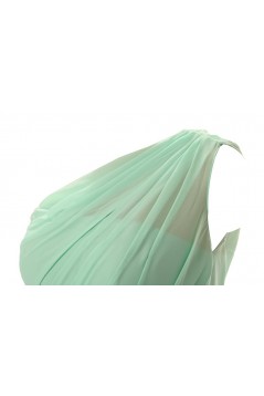 A-Line One-Shoulder Mint Green Long Chiffon Bridesmaid Dresses/Wedding Party Dresses BD010004