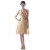 A-Line V-Neck Short Gold Bridesmaid Dresses/Wedding Party Dresses BD010031