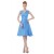 A-Line V-Neck Short Blue Taffeta Bridesmaid Dresses/Wedding Party Dresses BD010063