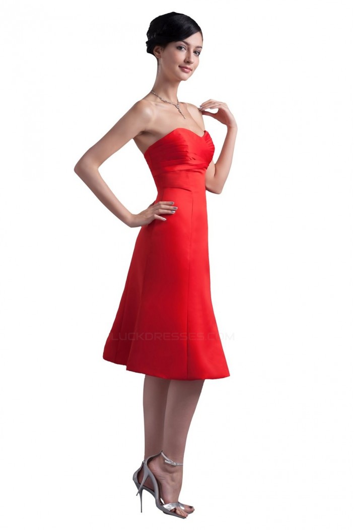 Short Sweetheart Red Bridesmaid Dresses/Wedding Party Dresses BD010064
