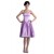 A-Line Sweetheart Short Lilac Satin Bridesmaid Dresses/Wedding Party Dresses BD010067