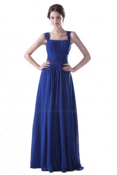 Sheath/Column Royal Blue Long Chiffon Bridesmaid Dresses/Wedding Party Dresses BD010104