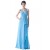Sheath/Column Halter Long Blue Bridesmaid Dresses/Wedding Party Dresses BD010110