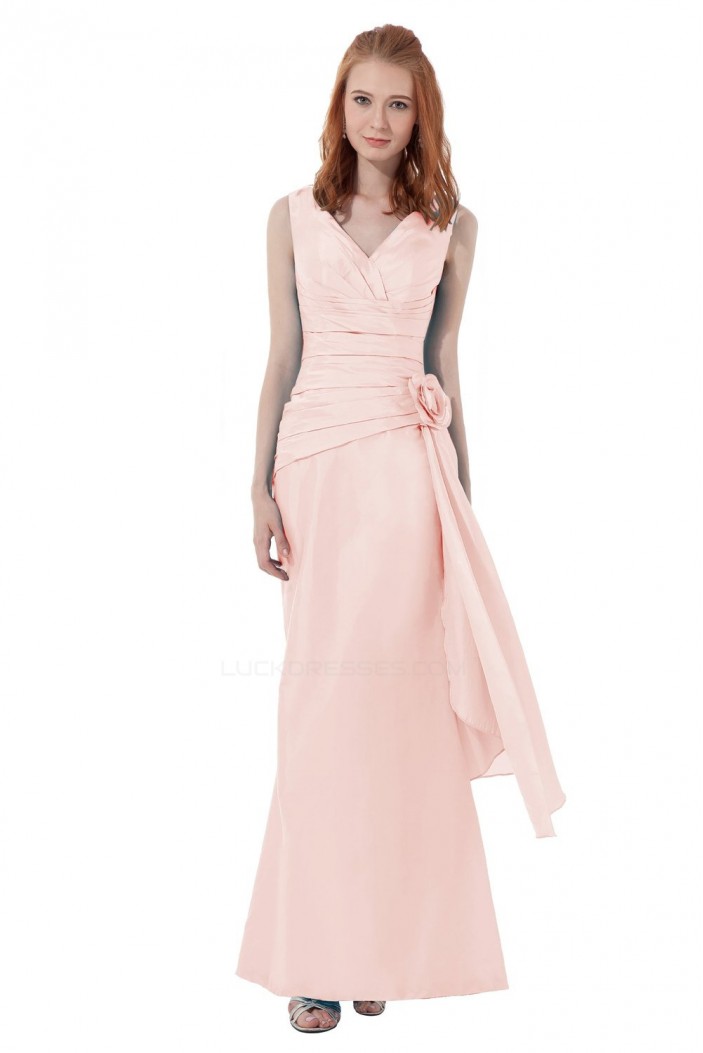 A-Line V-Neck Long Bridesmaid Dresses/Wedding Party Dresses BD010120