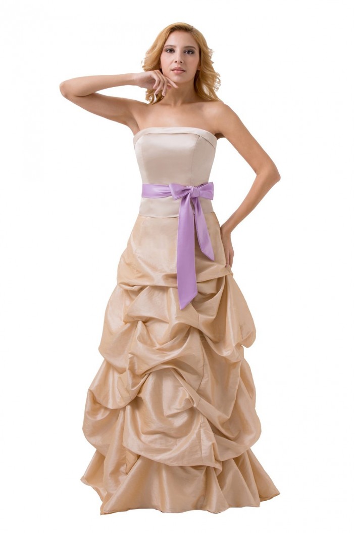 Ball Gown Strapless Long Bridesmaid Dresses/Wedding Party Dresses BD010140