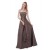 A-Line Strapless Long Chocolate Bridesmaid Dresses/Wedding Party Dresses BD010148