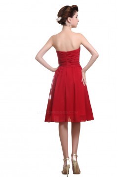 A-Line Sweetheart Short Red Chiffon Bridesmaid Dresses/Wedding Party Dresses BD010155
