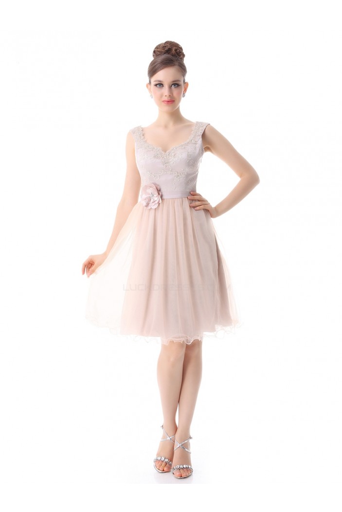 A-Line Straps Short Bridesmaid Dresses/Wedding Party Dresses BD010208