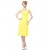 A-Line Straps Yellow Chiffon Short Bridesmaid Dresses/Wedding Party Dresses BD010215