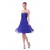 A-Line Strapless Royal Blue Chiffon Short Bridesmaid Dresses/Wedding Party Dresses BD010225